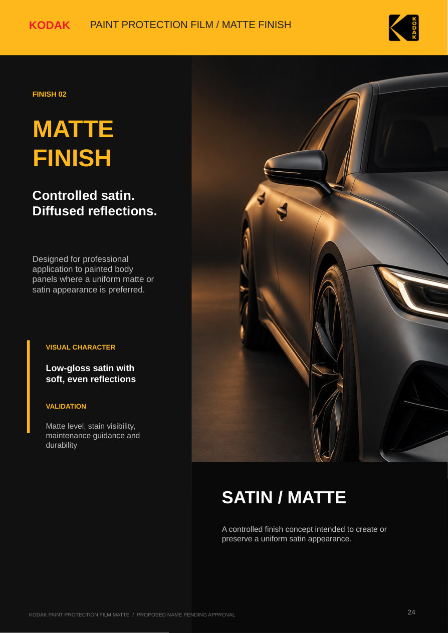 KODAK Paint Protection Film finish concept